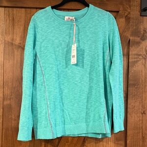 Vineyard Vines linen cotton blend mixed media sweater